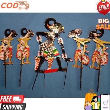 Satu Set Wayang Pandawa Lima, Wayang Kulit Kertas, Wayang Mainan Tradisional Budoyo