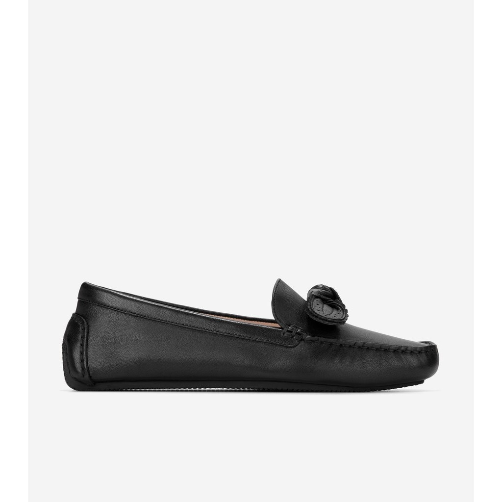 Cole Haan Women Bellport Bow Driver - Sepatu Wanita (Hitam)