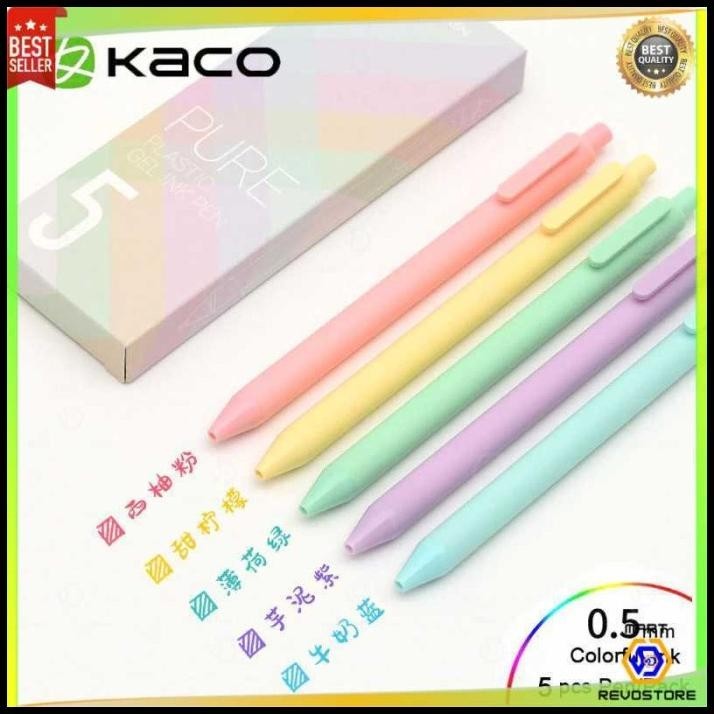 

DISKON KACO PURE MACARON GEL PEN PENA PULPEN 0.5MM 5 PCS (COLORFUL INK) !!!!