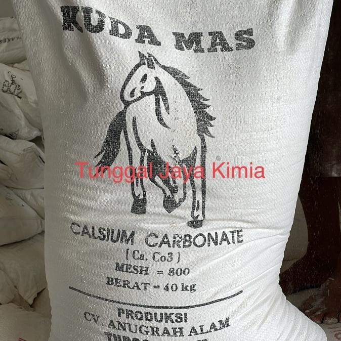 Calcium Carbonate 800 Mesh Kuda Mas Dempul Oker Putih Kalsium Mil Kualitas Premium