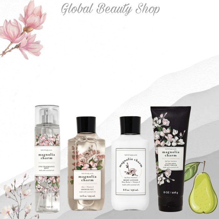 E 91 Magnolia Charm Bath And Body Works ( Mist - Lotion - Shower Gel )