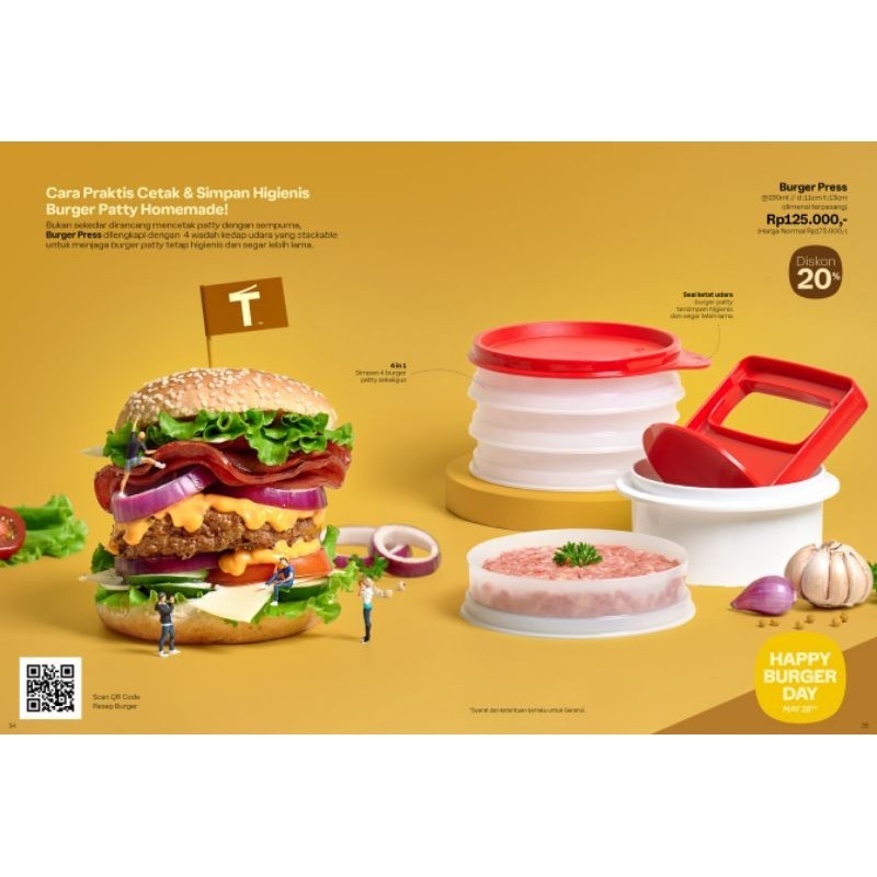 Burger patty homemade - burger press - wadah burger - tempat makan burger