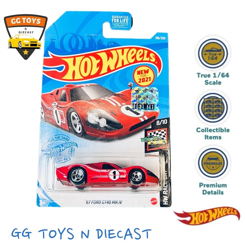 Hotwheels Hot Wheels HW Reguler Ford GT40 MK IV Merah