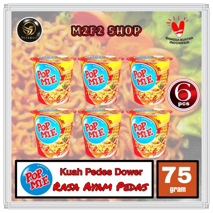 

Pop E Instan Cup Kuah Pedes Dower Ayam Pedas - 75 Gr (6 Pcs)