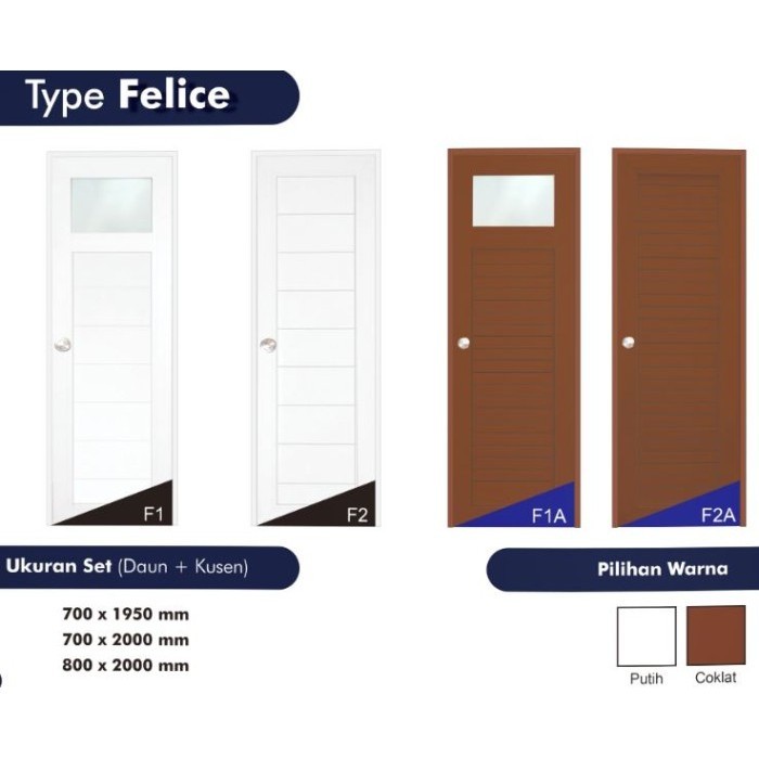 PINTU UPVC S-PLUS TYPE FELICE