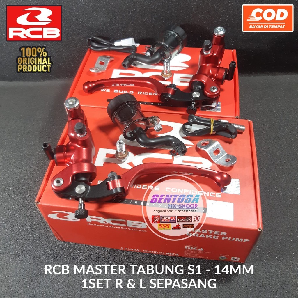 [ RCB ORIGINAL ] 1SET / SEPASANG MASTER REM TABUNG RADIAL S1 14MM R & L NMAX | PCX | ADV