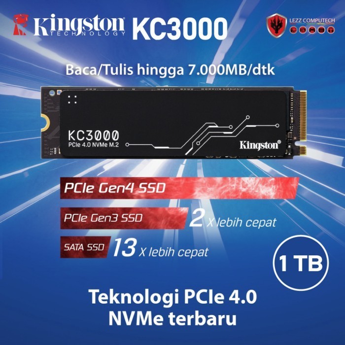 KINGSTON KC3000 1TB 1024GB PCIE 4.0 NVME M.2 SSD ORIGINAL BEST QUALITY