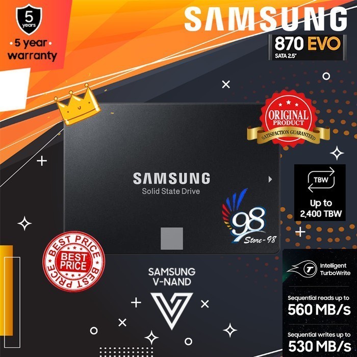 SAMSUNG SSD 870 EVO 500GB 500 GB - 870EVO V NAND SATA III 2.5" ORIGINAL BEST QUALITY