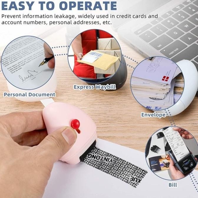 

CUTTER 2in1 Roller Stamp Stempel Penghapus Alamat Identity Protection