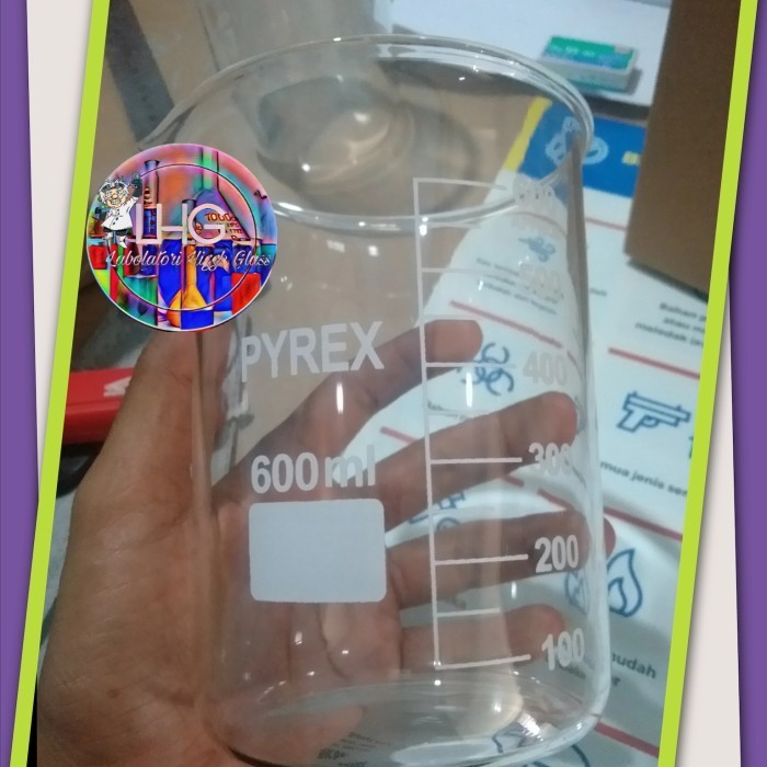 Beaker Glass , Gelas Takar 600 Ml - Pyrex