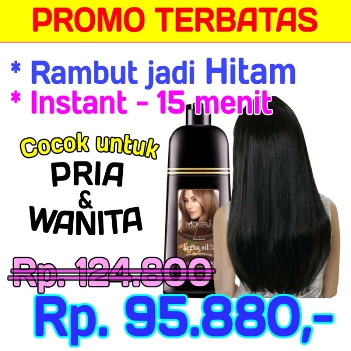 Sampo Penghilang Uban Anti Uban Moreku Argan Oil Pewarna Rambut
