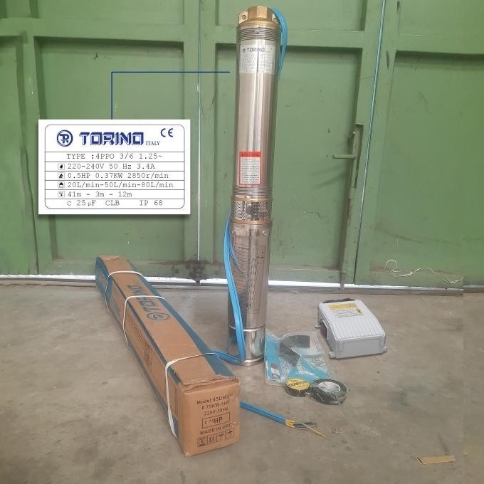 Pompa Air Submersible Satelit Torino 4 Inchi - 0.5 Hp