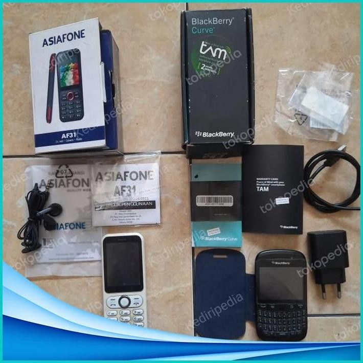 (KDR) 2 PCS HANDPHONE HP ASIAFONE BLACKBERRY CURVE 9220 BEKAS