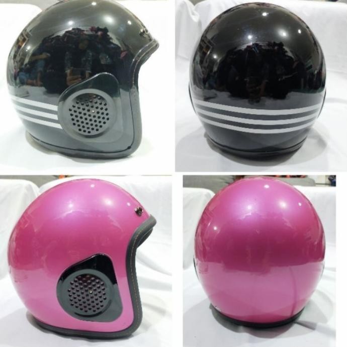 Helm Bogo MVSTAR Tanpa Kaca Polos salur