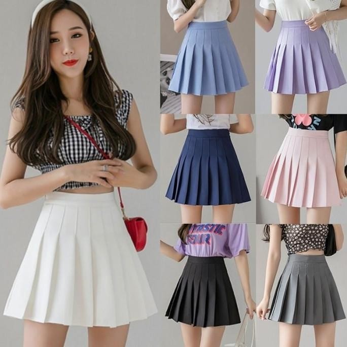 korea pleated skirt / Rok pendek wanita/rok wanita korea