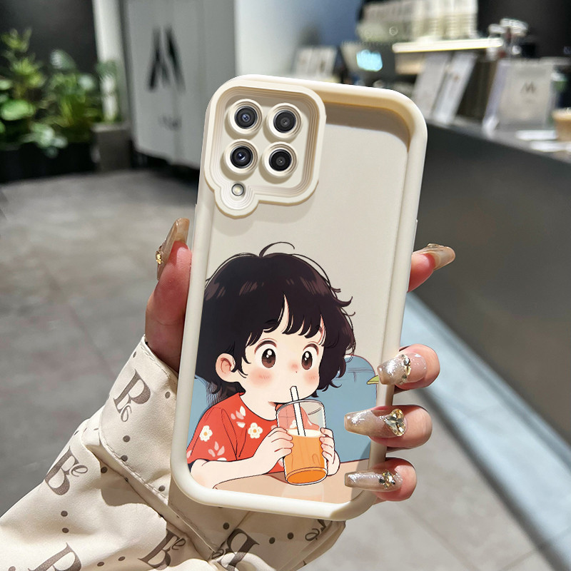 Casing Hp Samsung Galaxy A22 M22 Case pelindung jatuh HP silikon lunak Casing gaya ganda Softcase po