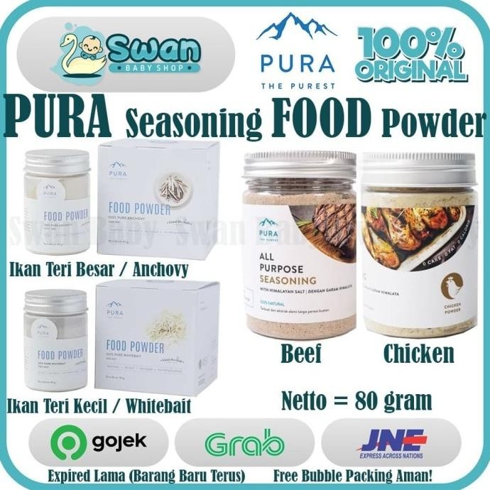

Pura Seasoning / Food Powder- Beef / Chicken / Teri Besar / Teri Kecil Stok Terbatas