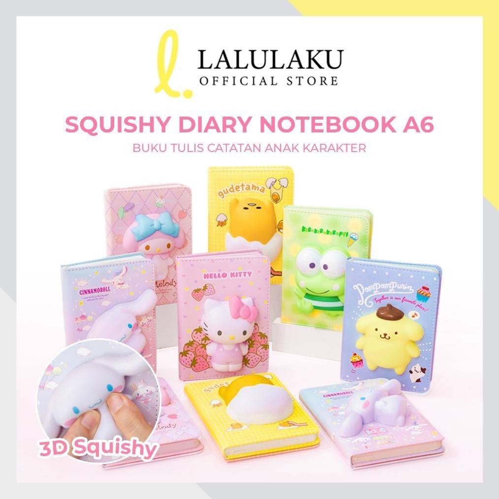 

{NEW} Buku Diary Melody Cinamonroll Hello Kitty 3D Squishy Book Notebook Agenda Buku Catatan Anak Buku Tulis Diary Kado Lucu Unik TERLARIS