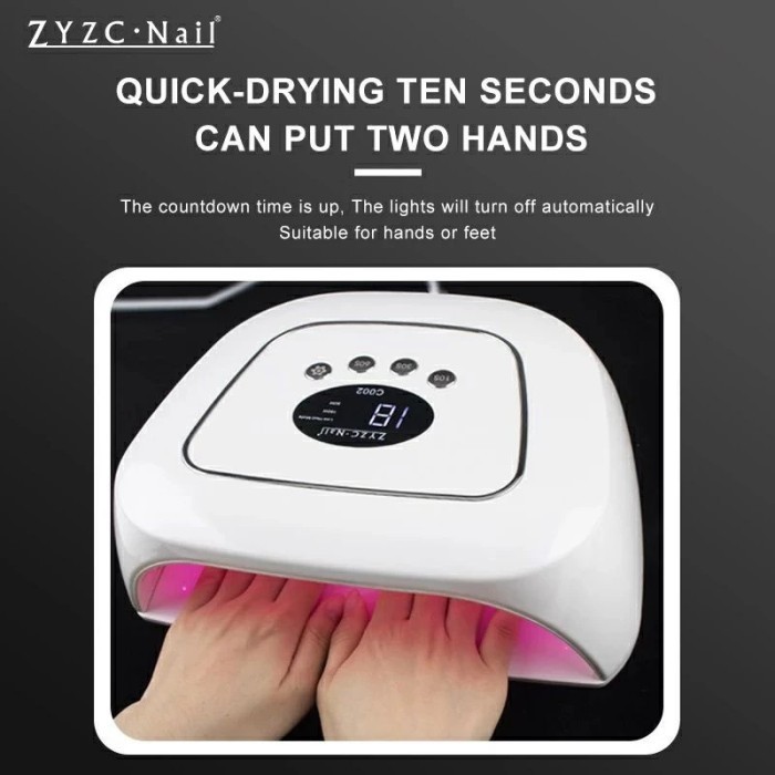 Nail Lamp Uv Zyzc L-Intelligent 180W Dryer Nail 2 Handed Gering Gel