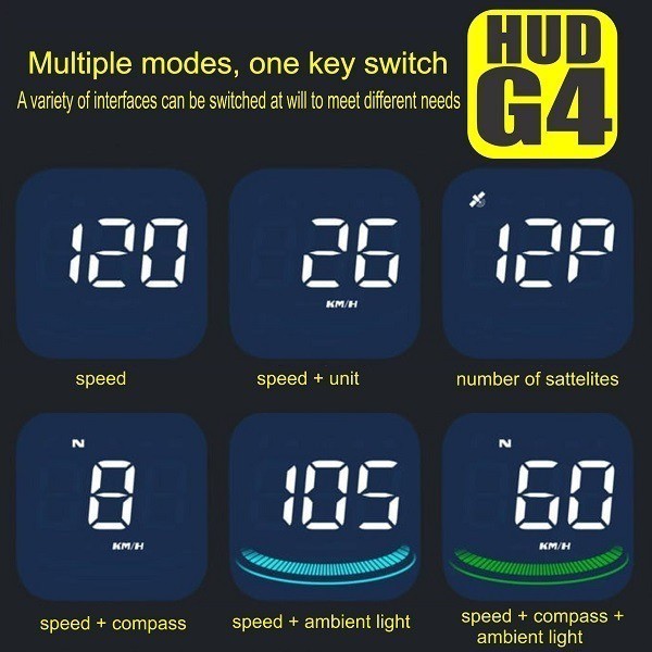 Stok Terbatas Spedometer Digital / Spedo Hud G4 / Speed Alarm Mobil / Compass