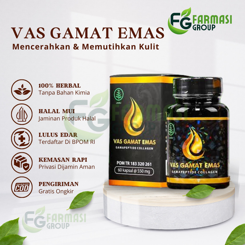 Vas Gamat Emas Vas Collagen Gamat Emas Asli Colagen Pemutih Badan Pencerah Wajah Original