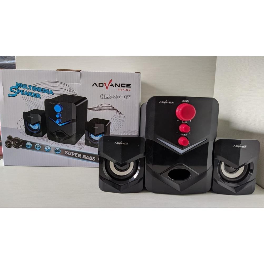Do86 Speaker Advance CLS-201 BT Bluetooth Extra Super Bass / Speaker LED lampu speaker Komputer PC L