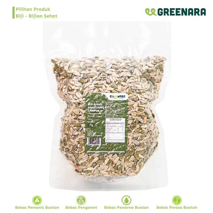 

Biji Panggang Campur (Kuaci,Biji Labu) 1kg / Roasted Mixed Seeds