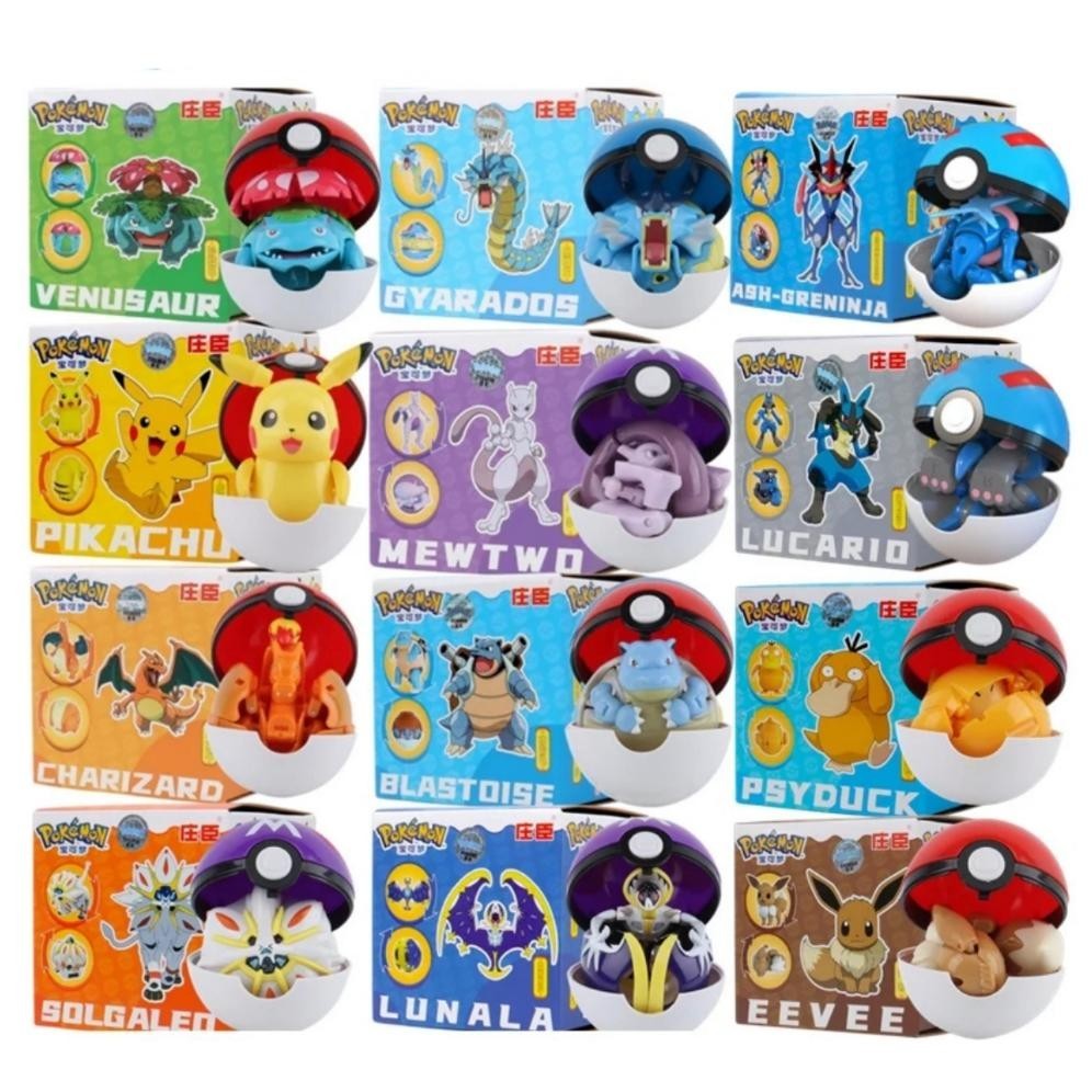fx-2 Mainan Figure Pokemon Pokeball / Pokemon Ball / Pokemon Figure Deformation / Pokemon Transform 