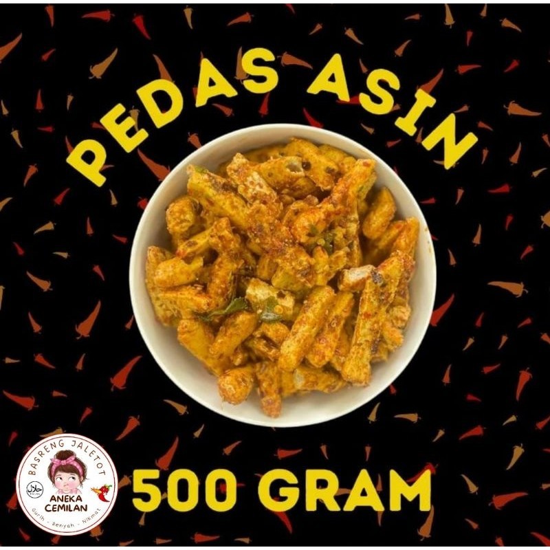 

Basreng Pedas Asin Baso Goreng Pedas Asin Viral Murah (500 gram)