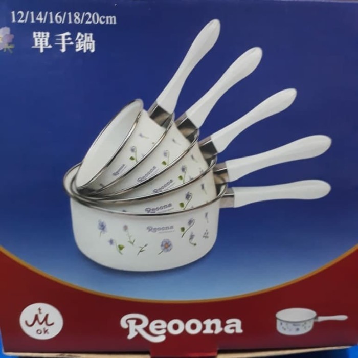 Panci Susu Set Enamel Reona Isi 5Pc