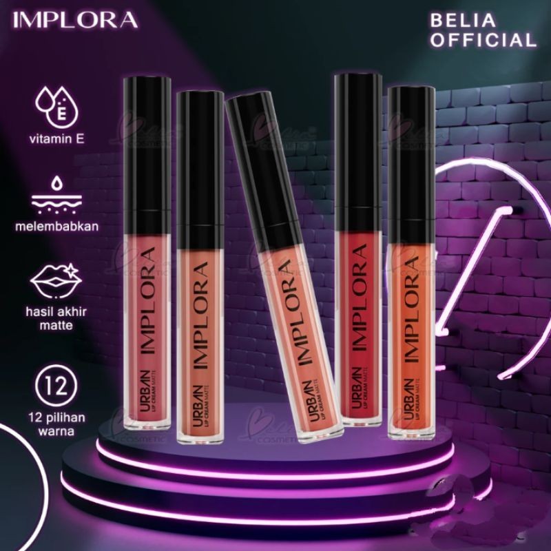 _Implora Urban Lip Cream Mattelipstik implora_lipstik mate lipstick nude lipstik tahan lama original