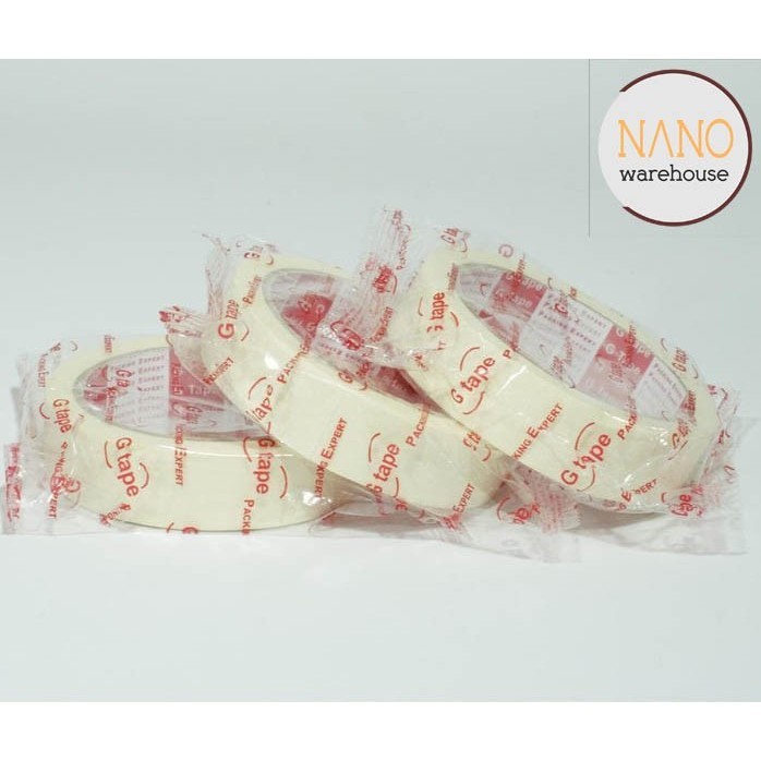 

+++++] Lakban Isolasi Solatip Kertas 1 inch G TAPE / Masking G Tape