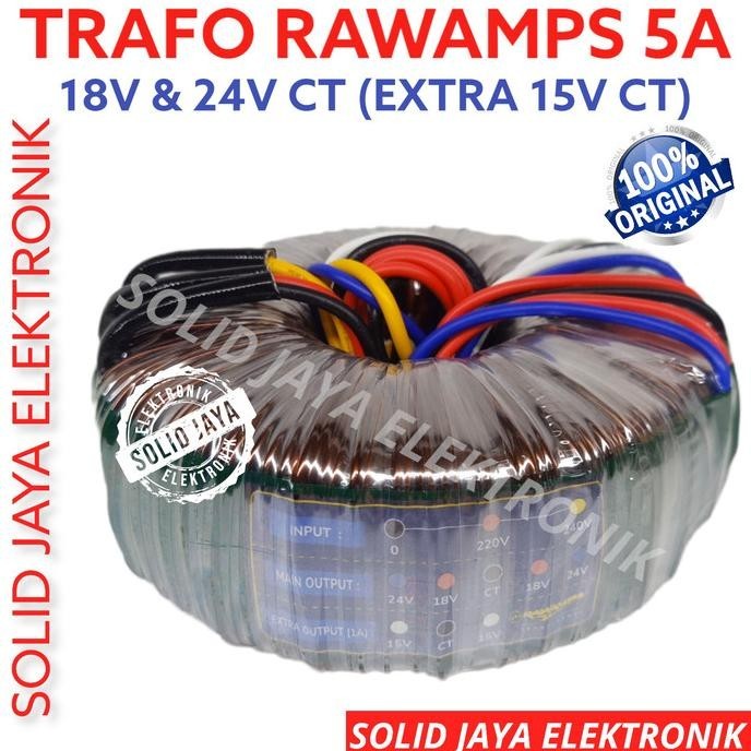 Trafo Donat 5A 18V 24V Ct Rawamps Travo Toroid 5 Amper Bell Bgr Asli