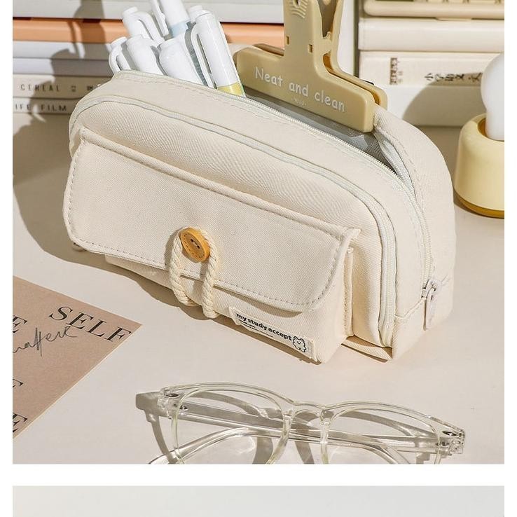 

COD Pencil Cases Large Capacity Pencil Bag Pouch Holder Box for Girls Office Student Stationery Organizer School Supplies fx-45