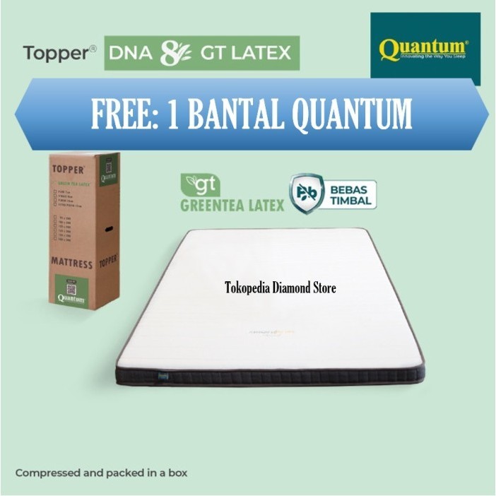 Ready Quantum Topper Greentea Latex DNA 8 Cm 140 X 200 Cm Mattress Topper