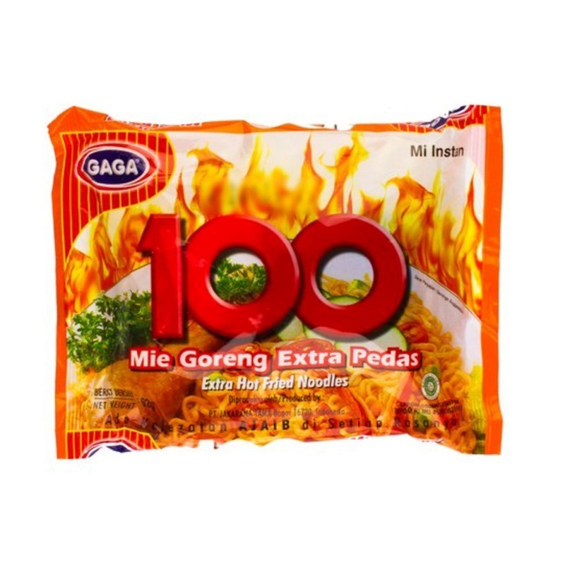 

GAGA Mie 100 Goreng Extra Pedas 5pcs x 92gr