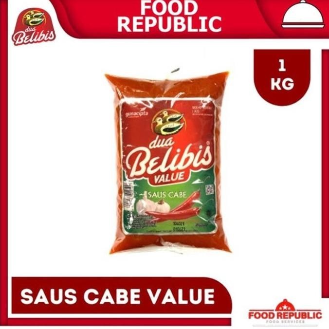 

SAUS CABE 1 KG DUA BELIBIS VALUE CHILI SAUCE SAMBAL SAOS HALAL ENAK