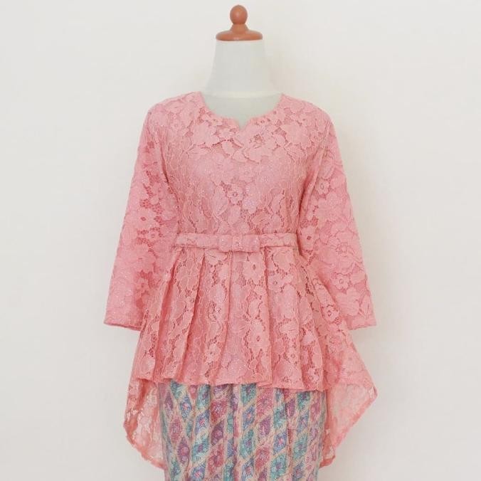 Atasan Kebaya Modern Brokat Aira Putih Dan Lainnya