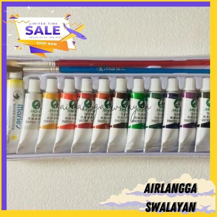 

CAT AIR WATER COLOUR MARIES 5ML ISI 12PCS KUALITAS BAGUS HARGA MURAH TERLARIS