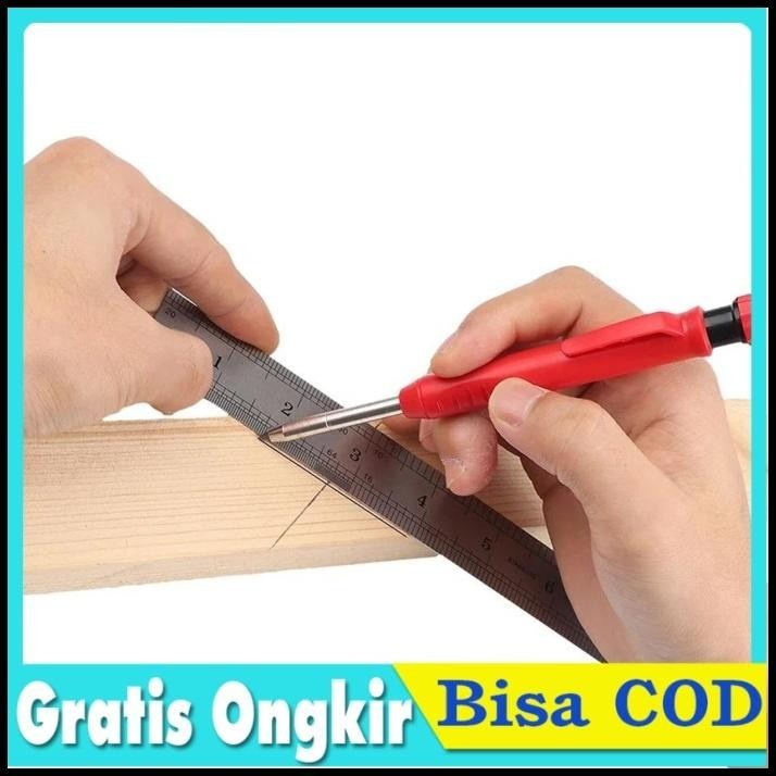 

TERBARU PENSIL TUKANG REFILL SOLID OTOMATIS MEKANIK CARPENTER MARKING PENCIL !!!!!!