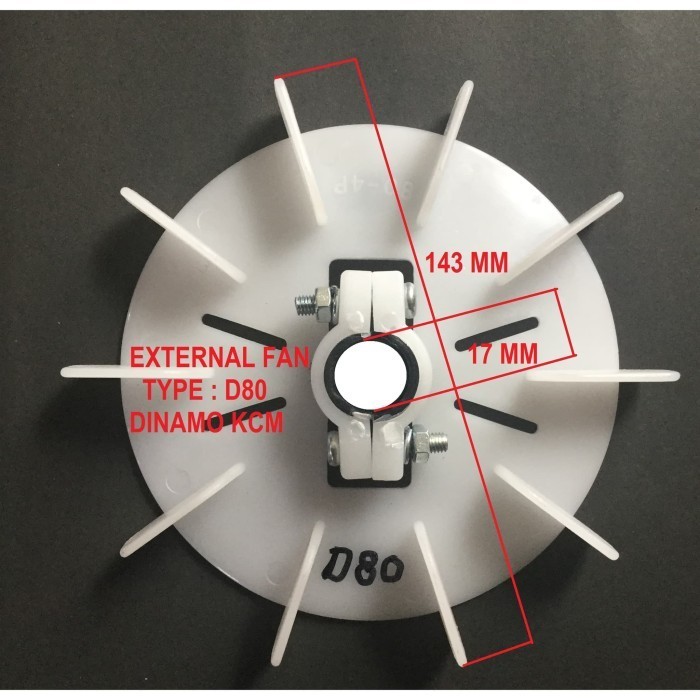 D80 - Kipas Dinamo - Kipas Motor - External Fan