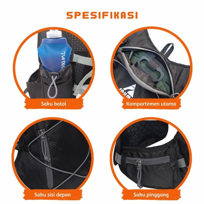 Reuma - Hydropack/ Tas Lari Punggung/ Tas Running/ Running Vest