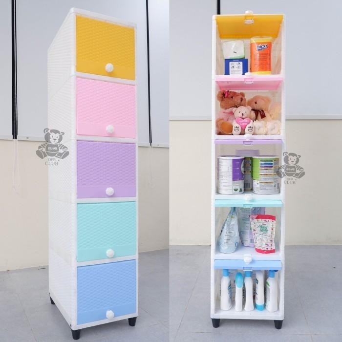 

Lemari Cabinet Plastik Serbaguna Club Flip Susun 5 Single