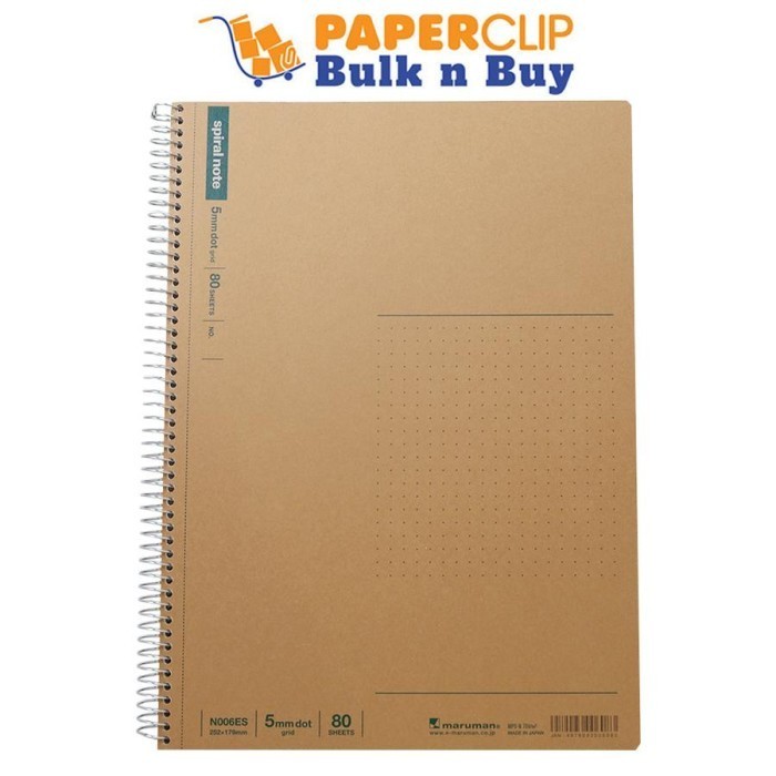 

NOTEBOOK B5 MARUMAN SPIRAL NOTE N006ES 80S DOT GRID