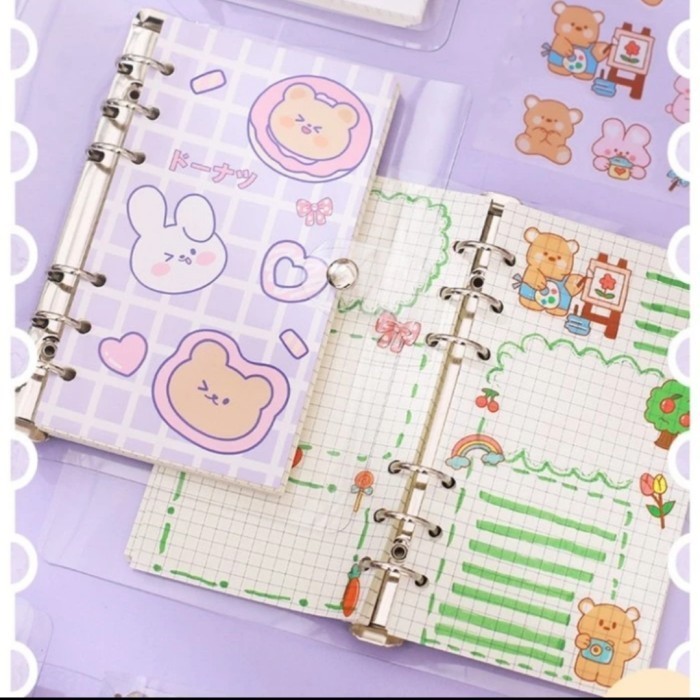 buku notebook lucu,buku diary anak,buku catatan kecil,buku binder A6