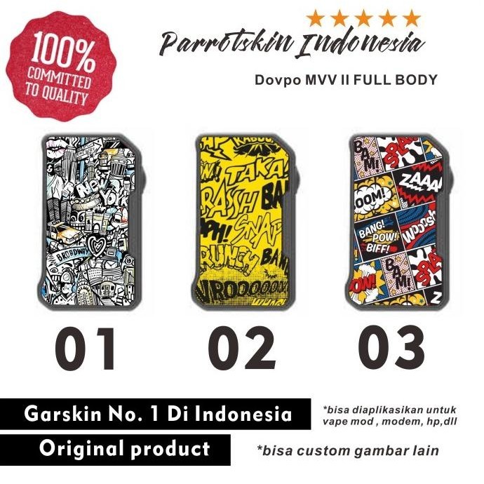 Garskin Skin Dovpo MVV II full body Comic Typo sticker bisa custom by Ultimate Customitation