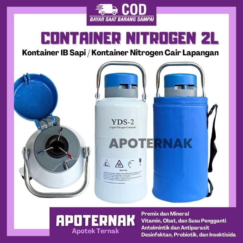 CONTAINER NITROGEN 2 LITER YDS - Kontainer IB Sapi Kontainer Nitrogen Cair Untuk Lapangan