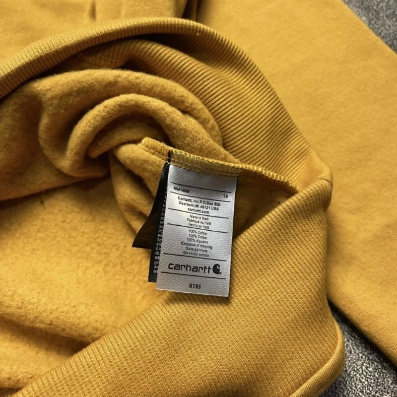 [NMDS COMPANY] PREMIUM CREWNECK CREWNECK SWEATER JAKET CARHARTT POCKET MUSTARD FULLTAG & LABEL