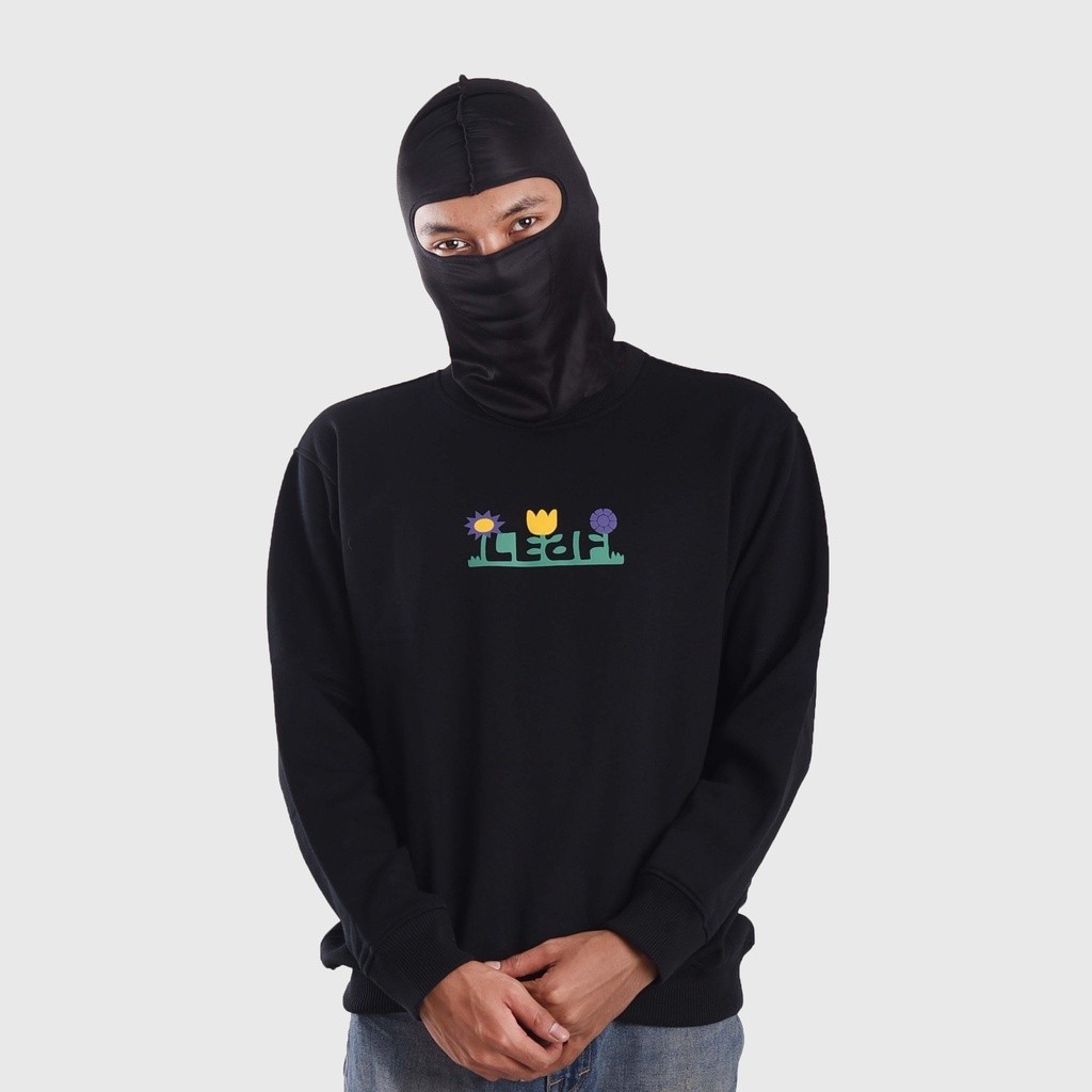 [NMDS COMPANY] PREMIUM CREWNECK LEAF Bloom Black Crewneck