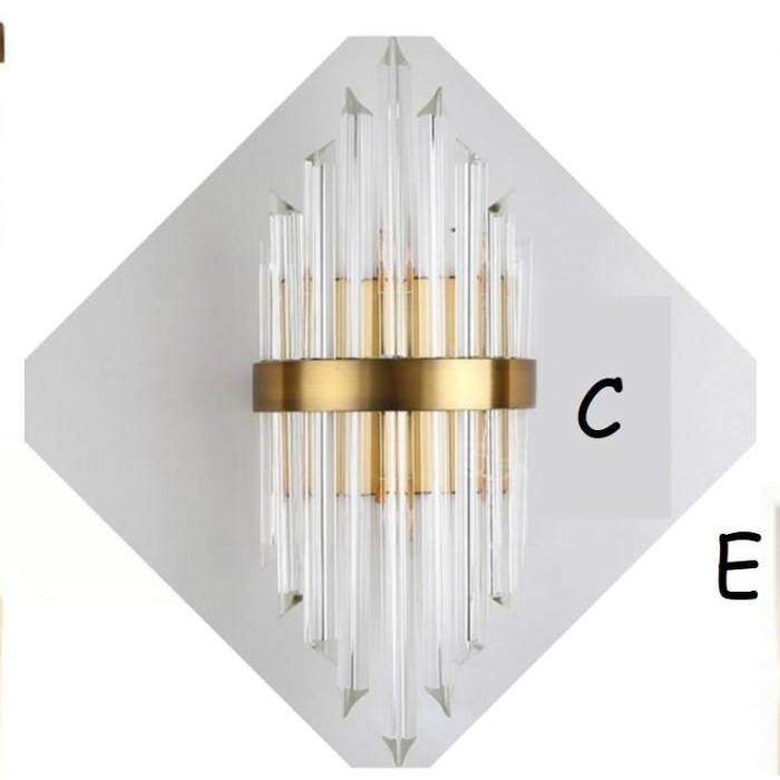 FL 880 LAMPU DINDING KRISTAL MODERN KLASIK GOLD MEWAH DEKORASI HIAS